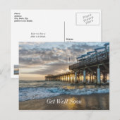 1e Sunrise 2017 Cocoa Beach Beterschap al snel Briefkaart (Voorkant / Achterkant)