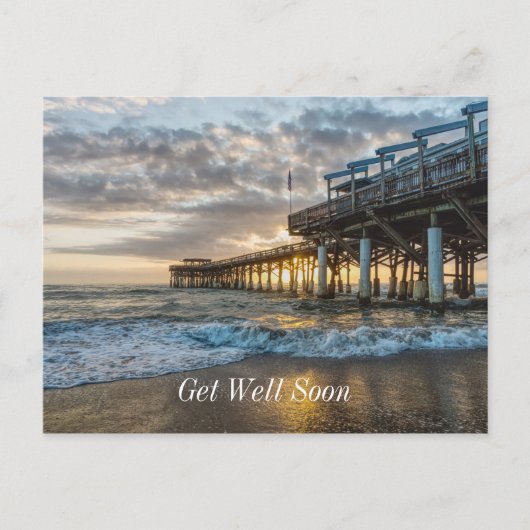1e Sunrise 2017 Cocoa Beach Beterschap al snel Briefkaart (Voorkant)