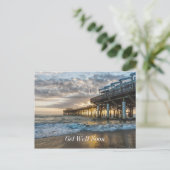 1e Sunrise 2017 Cocoa Beach Beterschap al snel Briefkaart (Staand voorkant)