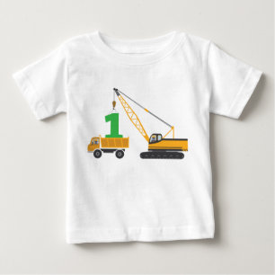 1e T-shirt van de Bouw van de Birthday
