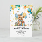 1e teddybeer picknick kaart (Staand voorkant)