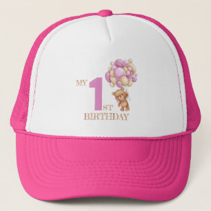 1e teddybeer picknick meisje trucker pet