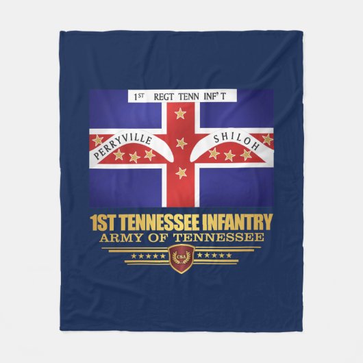 1e Tennessee Infanterie Fleece Deken (Voorkant)