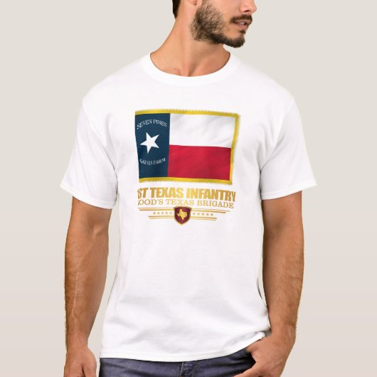 1e Texas Infanterie (v10) T-shirt (Voorkant)