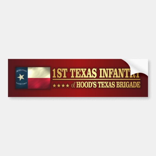 1e Texas Infantry (BA2) Bumpersticker (Voorkant)