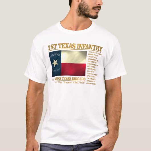 1e Texas Infantry (BA2) T-shirt (Voorkant)
