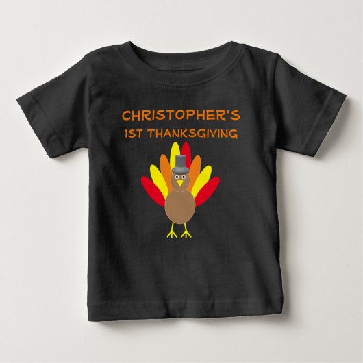 1e Thanksgiving Baby T-shirt (Voorkant)