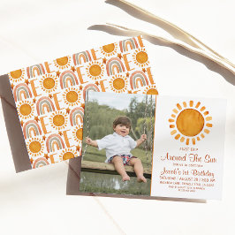 1e Trip Yellow Sunshine Foto van Birthday Kaart