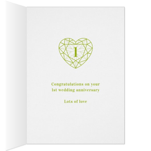 1e trouwdag 1 jaar liefde peridot (Binnen (Rechts))