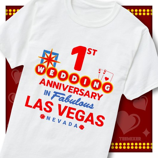 1e trouwdag Fantastisch Las Vegas-koppel T-shirt