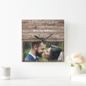 1e trouwdag houten fotolijst klok (Huis)