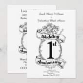 1e trouwdag kaart (Voorkant / Achterkant)