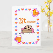 1e trouwdag kaart (Gele Bloem)