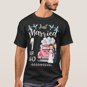 1e trouwdag - net getrouwd 1 jaar geleden t-shirt
