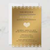 1e trouwdagfeestje Gouden herfstbladeren Kaart (Achterkant)