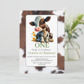 1e uitnodiging tot Koe van de vliegendag (Staand voorkant)