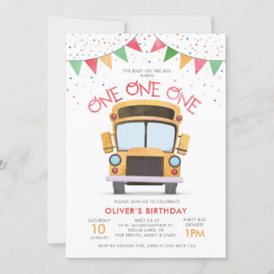 1e uitnodiging van Birthday Bus Party