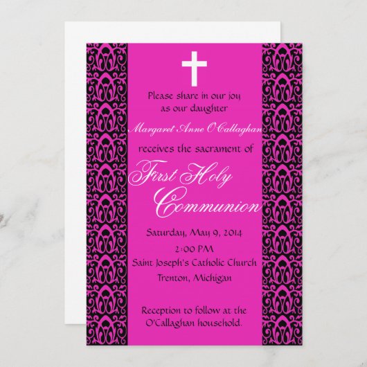 1e uitnodiging van de gemeenschap - meisjes (Voorkant / Achterkant)