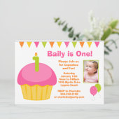 1e uitnodiging van de partij van Birthday (Staand voorkant)