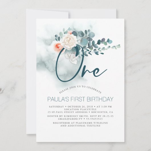 1e uitnodiging voor verjaardagsfeestje (Voorkant)