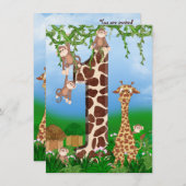 1e uitnodiging voor verjaardagsfeestje (Voorkant / Achterkant)