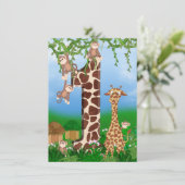 1e uitnodiging voor verjaardagsfeestje (Staand voorkant)