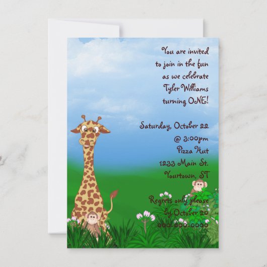 1e uitnodiging voor verjaardagsfeestje (Achterkant)