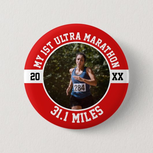 1e Ultra Marathon Hardlopen Eerste Renner Sport Ronde Button 5,7 Cm (Voorkant)