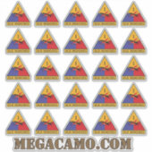 1e US Pantserdivisie Oude Ironsides patch x25 Sticker (Voorkant)