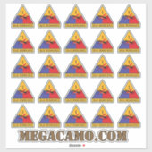 1e US Pantserdivisie Oude Ironsides patch x25 Sticker (Vel)