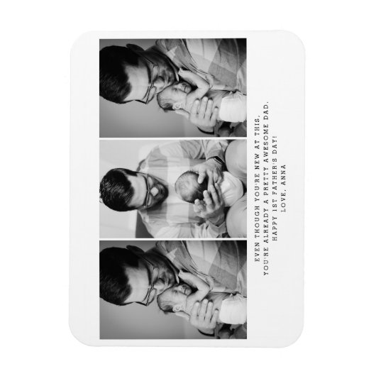 1e Vaderdag 3 Foto Magneet (Verticaal)