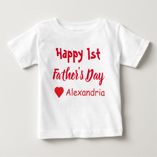 1e Vaderdag Baby T-Shirt (Voorkant)
