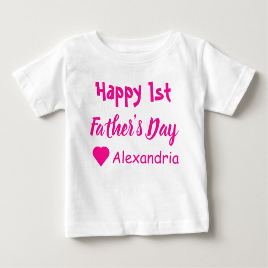 1e Vaderdag Baby T-Shirt (Voorkant)