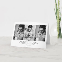 1e Vaderdag Gevouwen Wenskaart