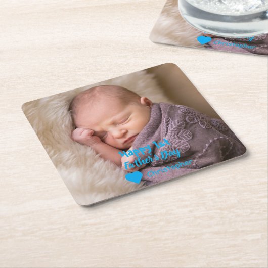 1e Vaderdag Kartonnen Onderzetters (Schuin)