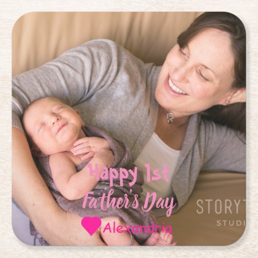 1e Vaderdag Kartonnen Onderzetters (Voorkant)