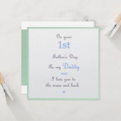 1e Vaderdagkaart van baby aan pappa Kaart (Voorkant / Achterkant in situ)