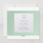 1e Vaderdagkaart van baby aan pappa Kaart (Achterkant)