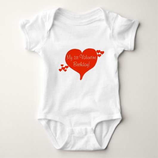 1e Valentijn Birthday Heart T-shirt (Voorkant)