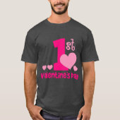 1e valentijn`s dag donker Basic mannen`sT-Shirt T-shirt (Voorkant)