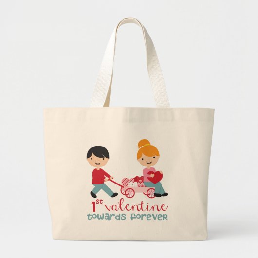 1e Valentijnsdag Grote Tote Bag (Voorkant)