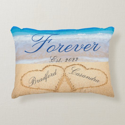 1e Valentijnsdag / jaar, aandenken aan jubileum Accent Kussen (Voorkant)