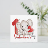 1e Valentijnsdag kaart voor een baby (Staand voorkant)