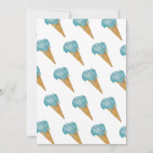 1e verjaardag 1 Happy Boy Blue Ice Cream Kaart (Achterkant)