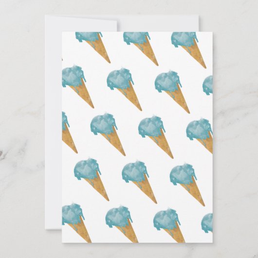 1e verjaardag 1 Happy Boy Blue Ice Cream Kaart (Achterkant)