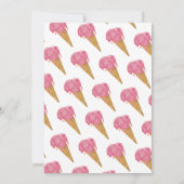 1e verjaardag 1 Happy Girl Pink Ice Cream Kaart (Achterkant)