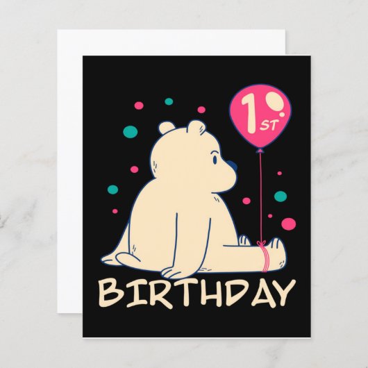 1e verjaardag | 1 jaar Baby | Eerste geboortecade (Voorkant / Achterkant)