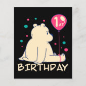 1e verjaardag  | 1 jaar Baby | Eerste geboortecade (Voorkant)