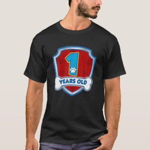 1e verjaardag 1 jaar oude patrouillehonden Kinder T-shirt