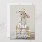 1e verjaardag aangepaste foto kaart (Voorkant)